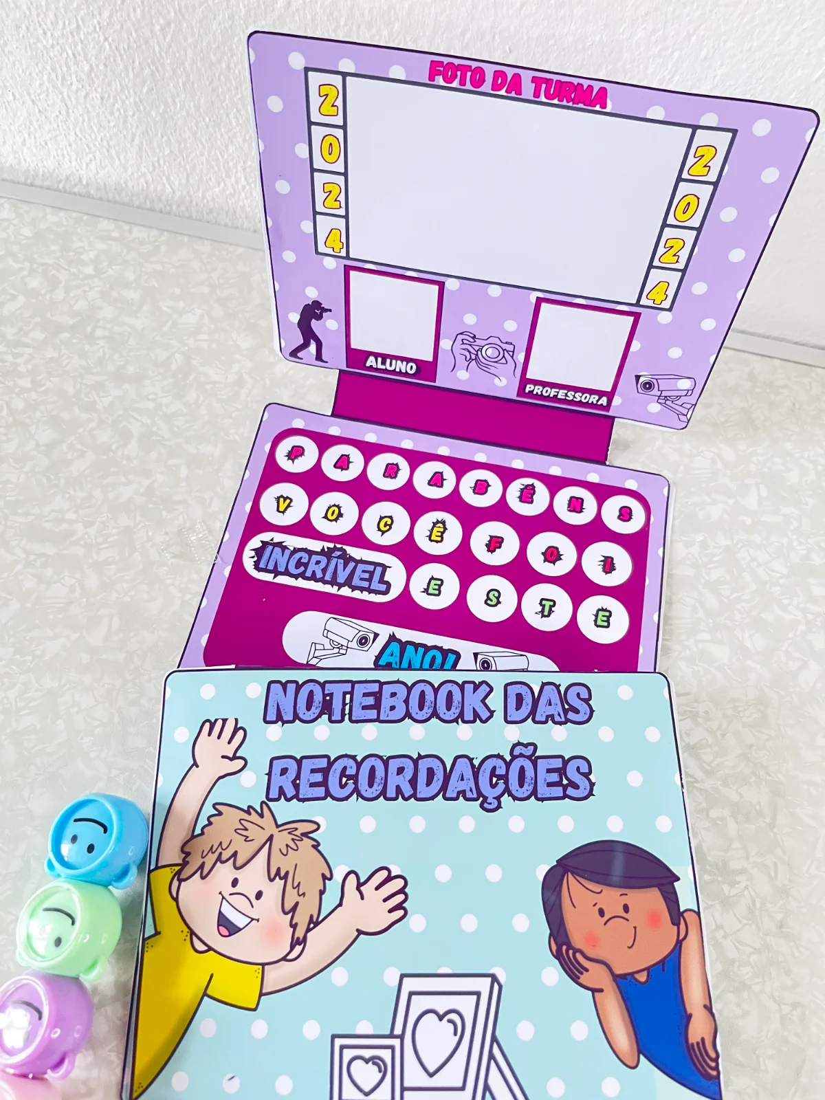 Notebook das recordações : Educação Infantil — amostra 3: Uma lembrancinha criativa e afetiva para eternizar momentos…