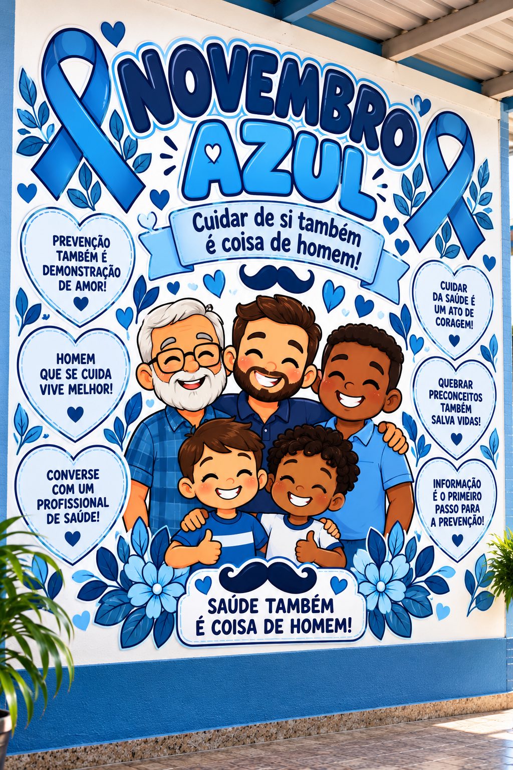 💙 NOVEMBRO AZUL: UMA DECORAÇÃO QUE ENSINA, CONSCIENTIZA E TRANSFORMA! — Atividades para Educação Infantil: O Painel…