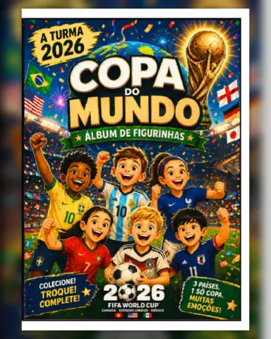 Novo Album da Turma Copa Do Mundo 2026 – PDF para Imprimir — capa do material