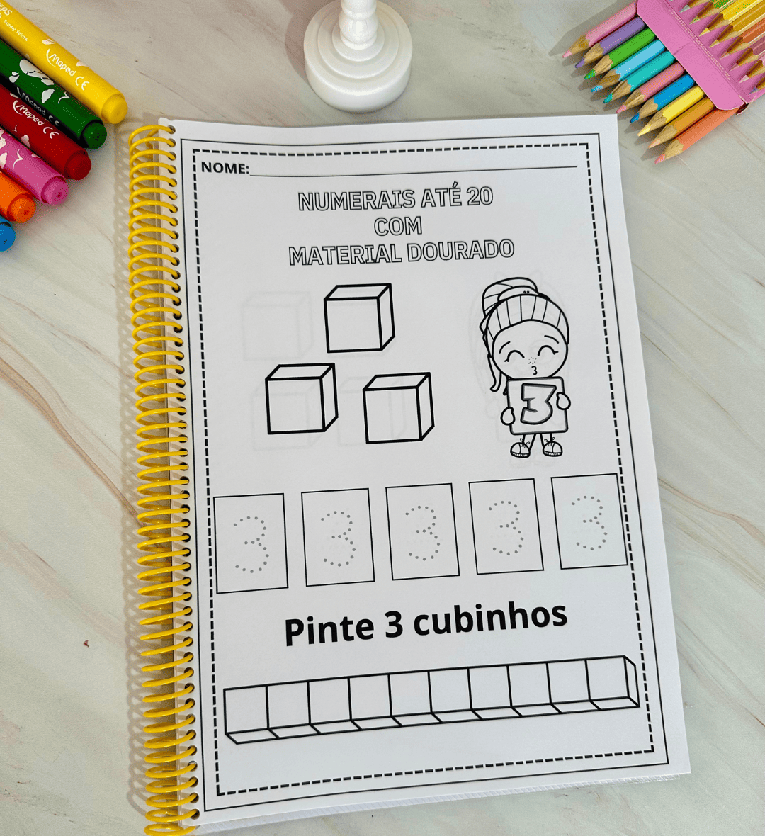 Numerais até 20: apostila com atividades de material dourado — amostra 2: O que você encontra no material