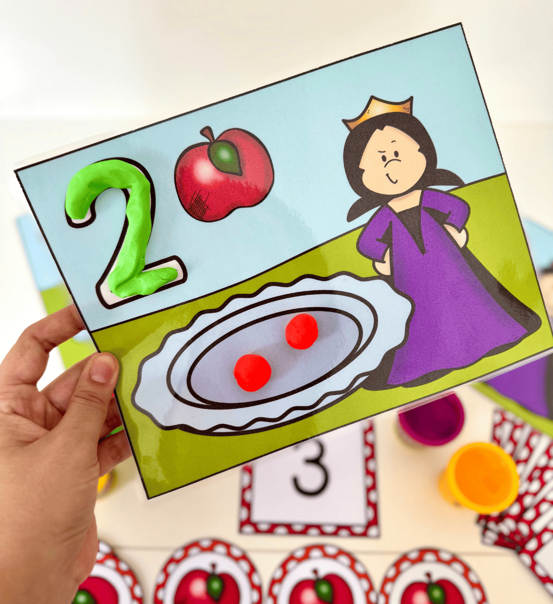 Numerais de 0 a 10: Contando Maçãs para Educação Infantil — amostra 3: Como usar em sala de aula