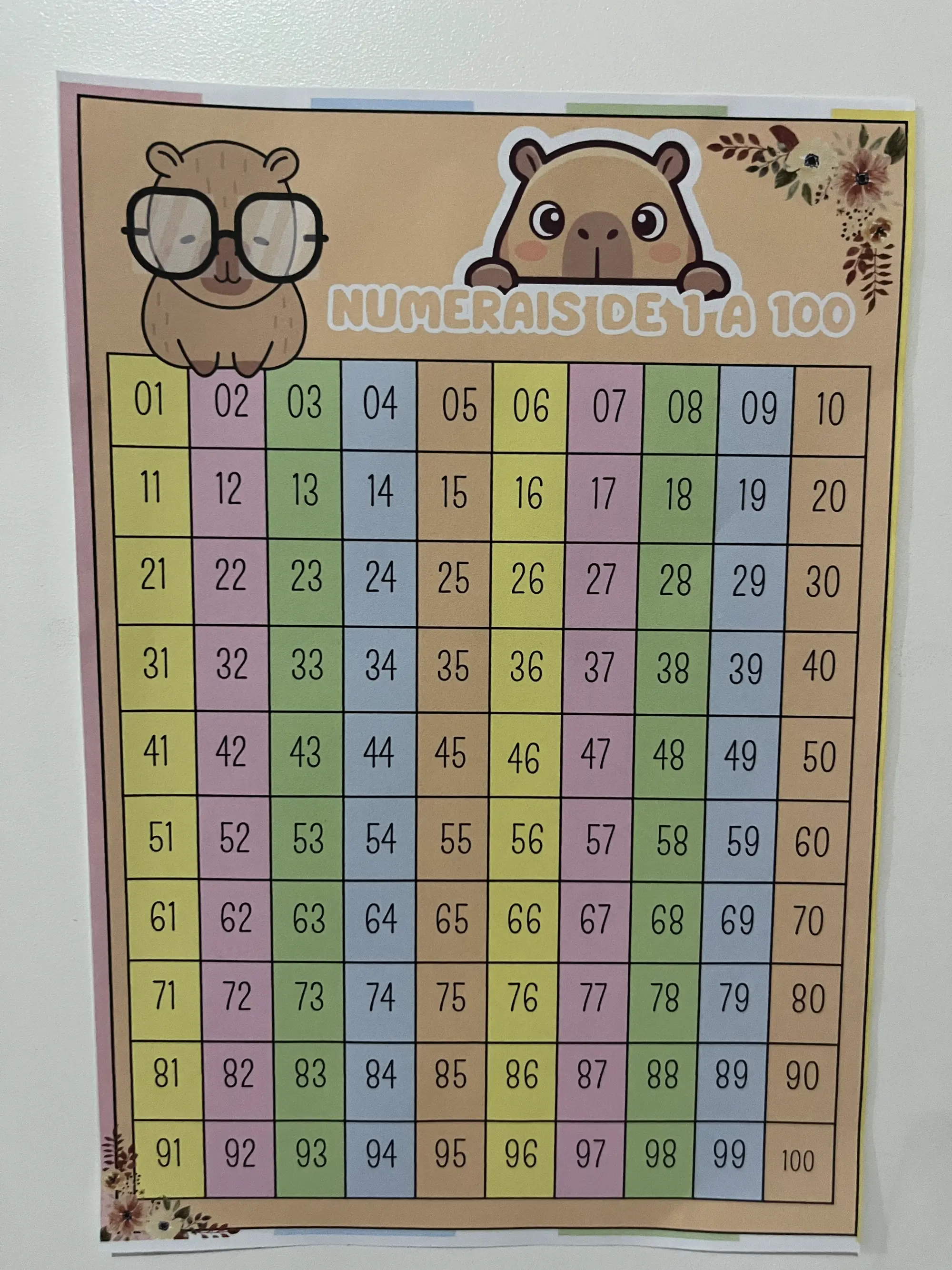 🦫 Numerais de 1 a 100 com Capivara: Atividades Lúdicas de Matemática — capa do material
