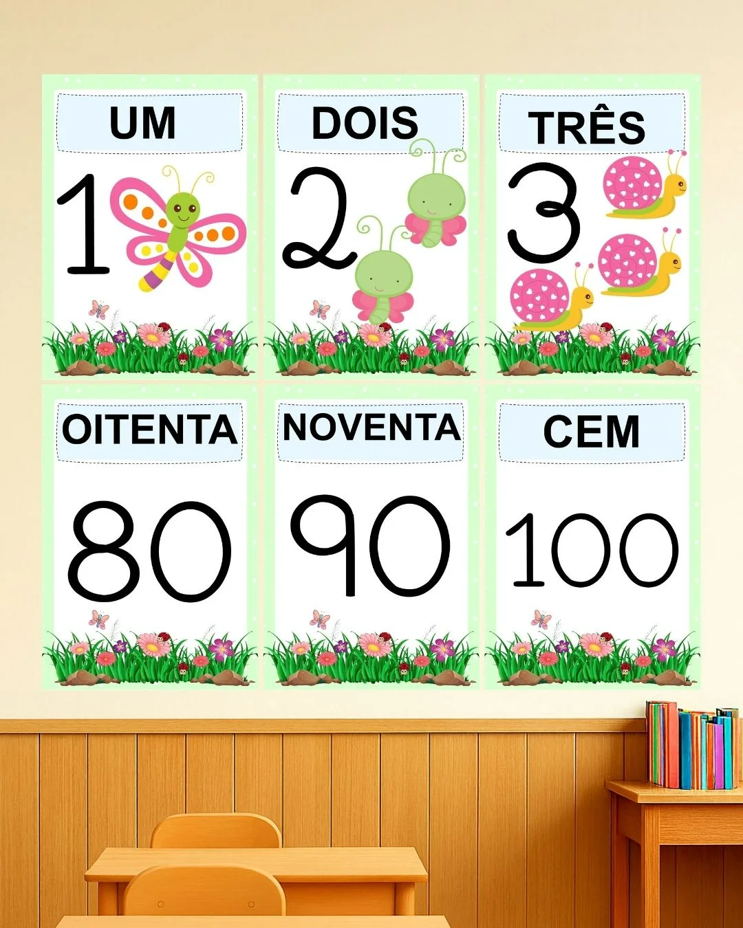 Números Bichinhos de Jardim até 100 – Material Pedagógico — capa do material