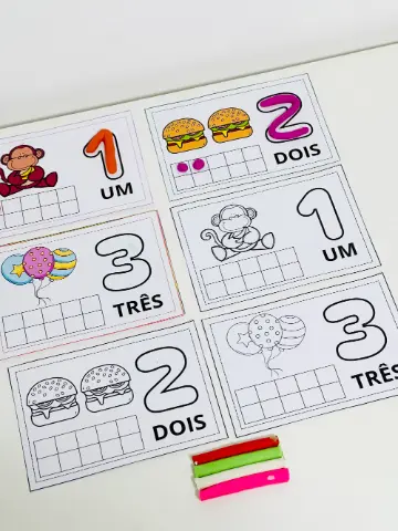 Números com Massinha de Modelar 1 a 10 – Atividade de Matemática para Educação Infantil — amostra 4: Atividade de números…