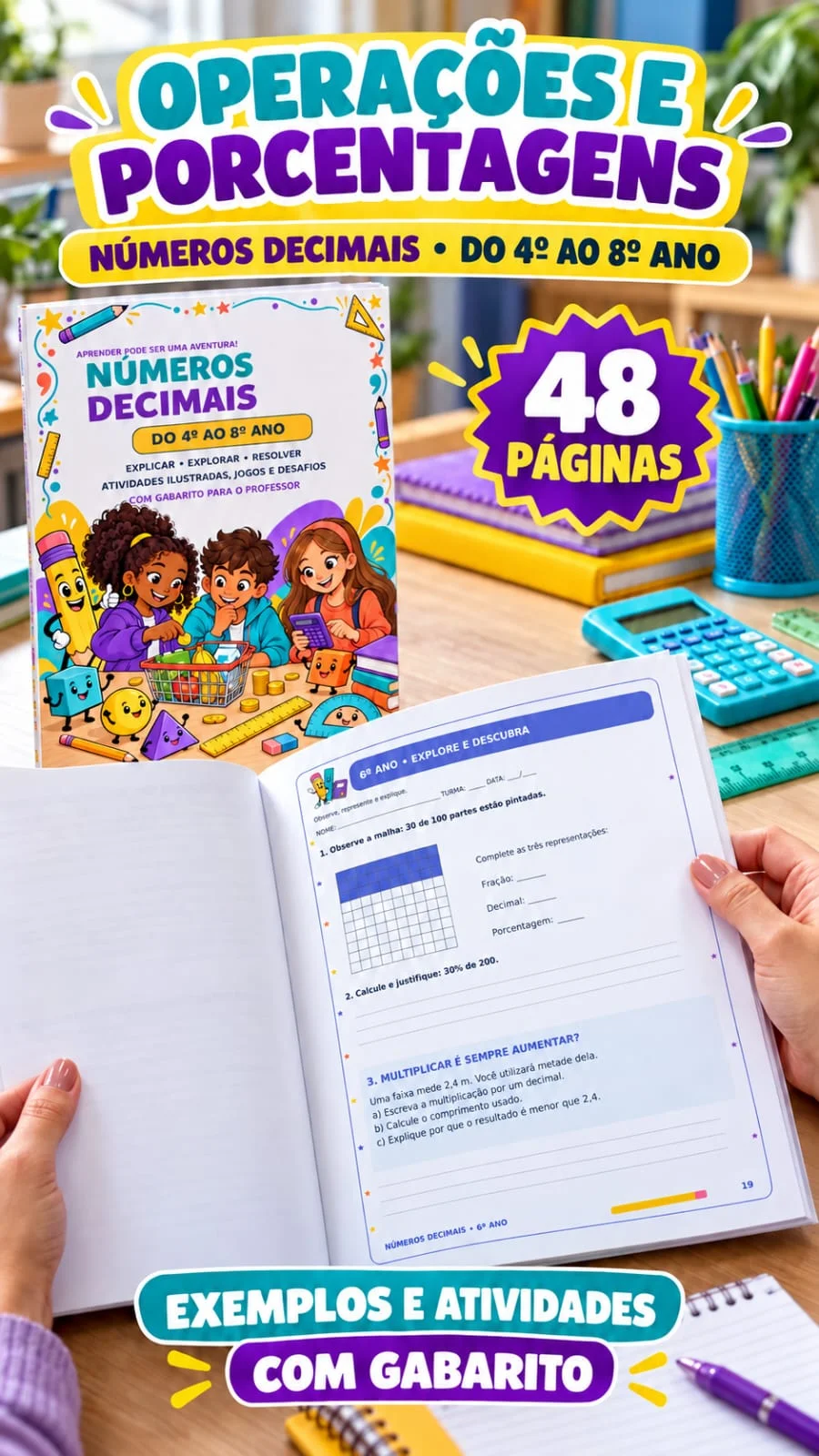 Números Decimais – Apostila 4º ao 8º Ano | 48 Páginas — amostra 5: Apostila Números Decimais do 4º ao 8º ano com 48… Números Decimais – Apostila 4º ao 8º Ano | 48 Páginas — amostra 5: Apostila Números Decimais do 4º ao 8º ano com 48…
