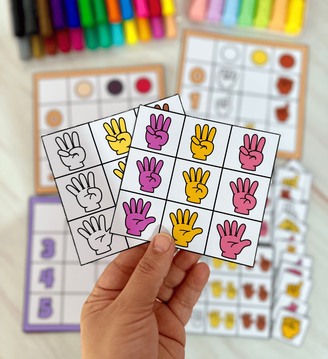 Números e Cores: 20 Fichas para Contagem com os Dedinhos — amostra 2: O que vem no material