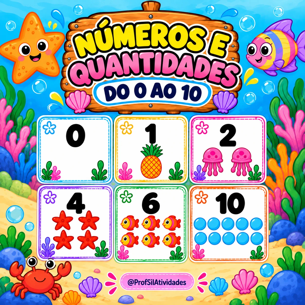Números e Quantidades do 0 ao 10 - Aprender Brincando — Alfabetização para Educação Infantil: Um material lúdico e visual…