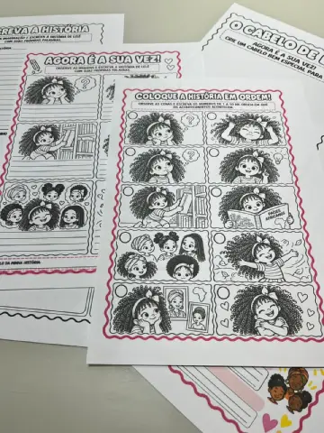 O cabelo de Lelê - Recurso de Contação de histórias — amostra 2: ✨ Coloque a história em ordem