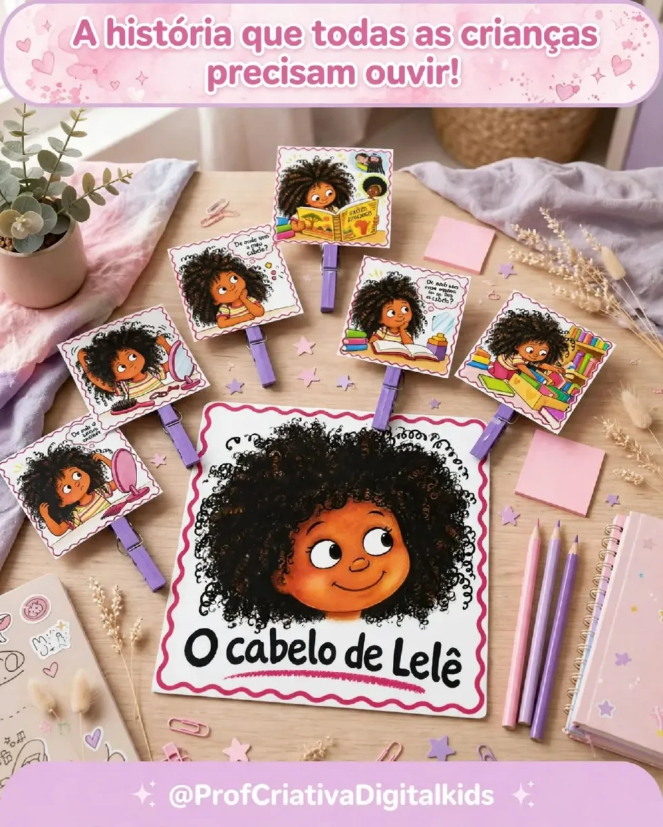 O cabelo de Lelê - Recurso de Contação de histórias — Alfabetização para Educação Infantil: 📚Uma história que pode abrir…