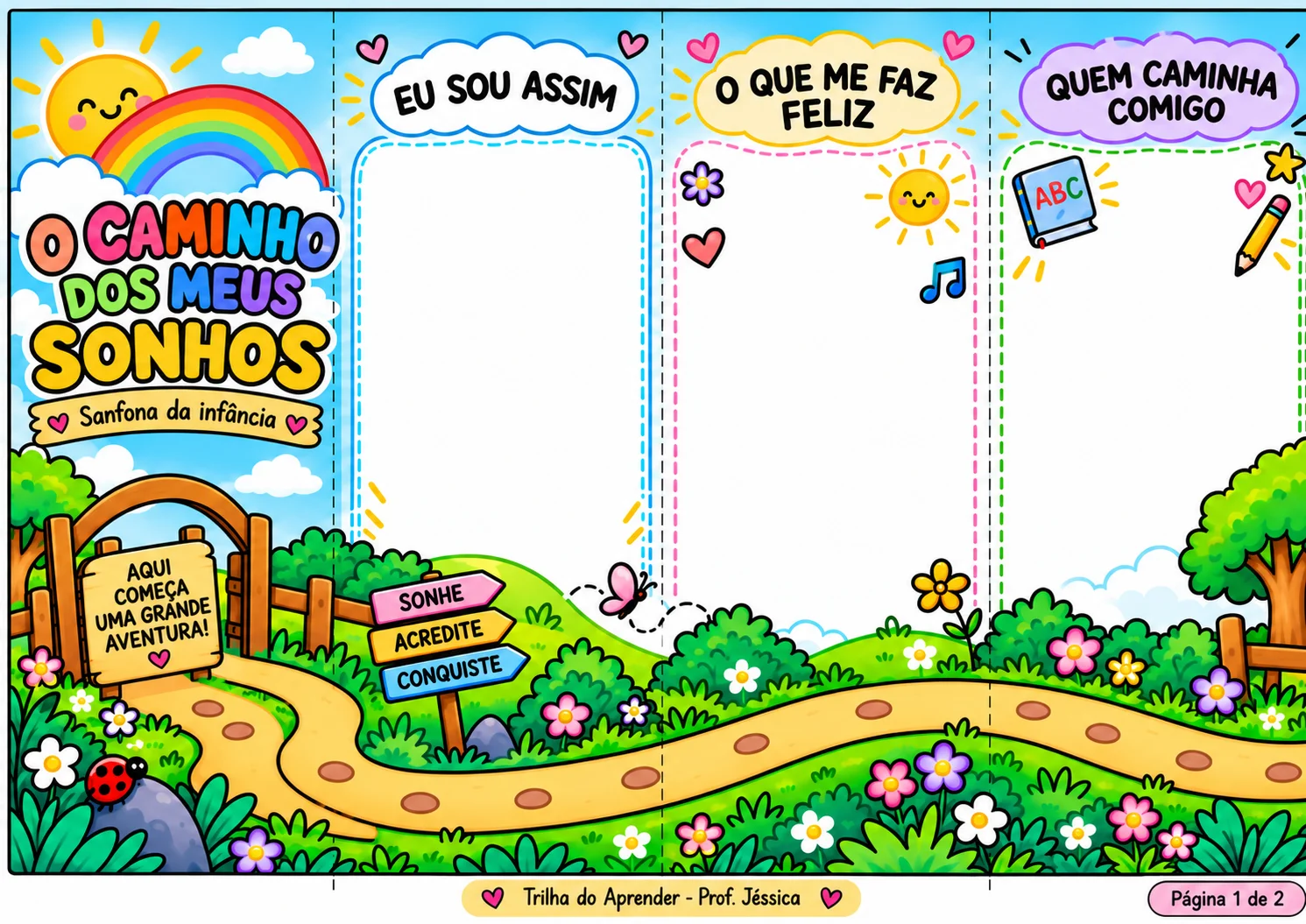 O Caminho dos Meus Sonhos – Sanfona Interativa — amostra 2: Sanfona interativa para a criança falar sobre si, quem ama, o…