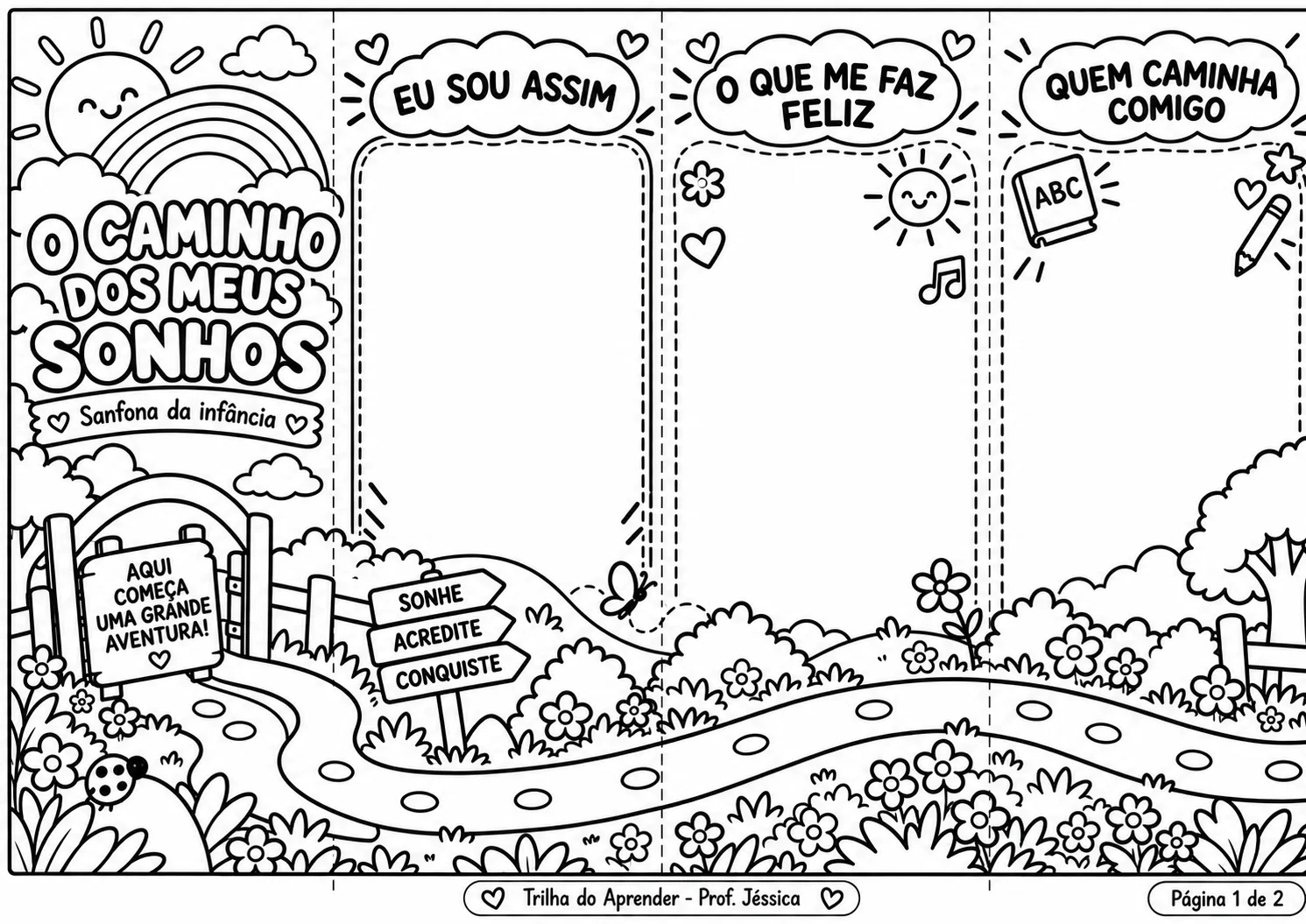 O Caminho dos Meus Sonhos – Sanfona Interativa — amostra 4: Sanfona interativa para a criança falar sobre si, quem ama, o…