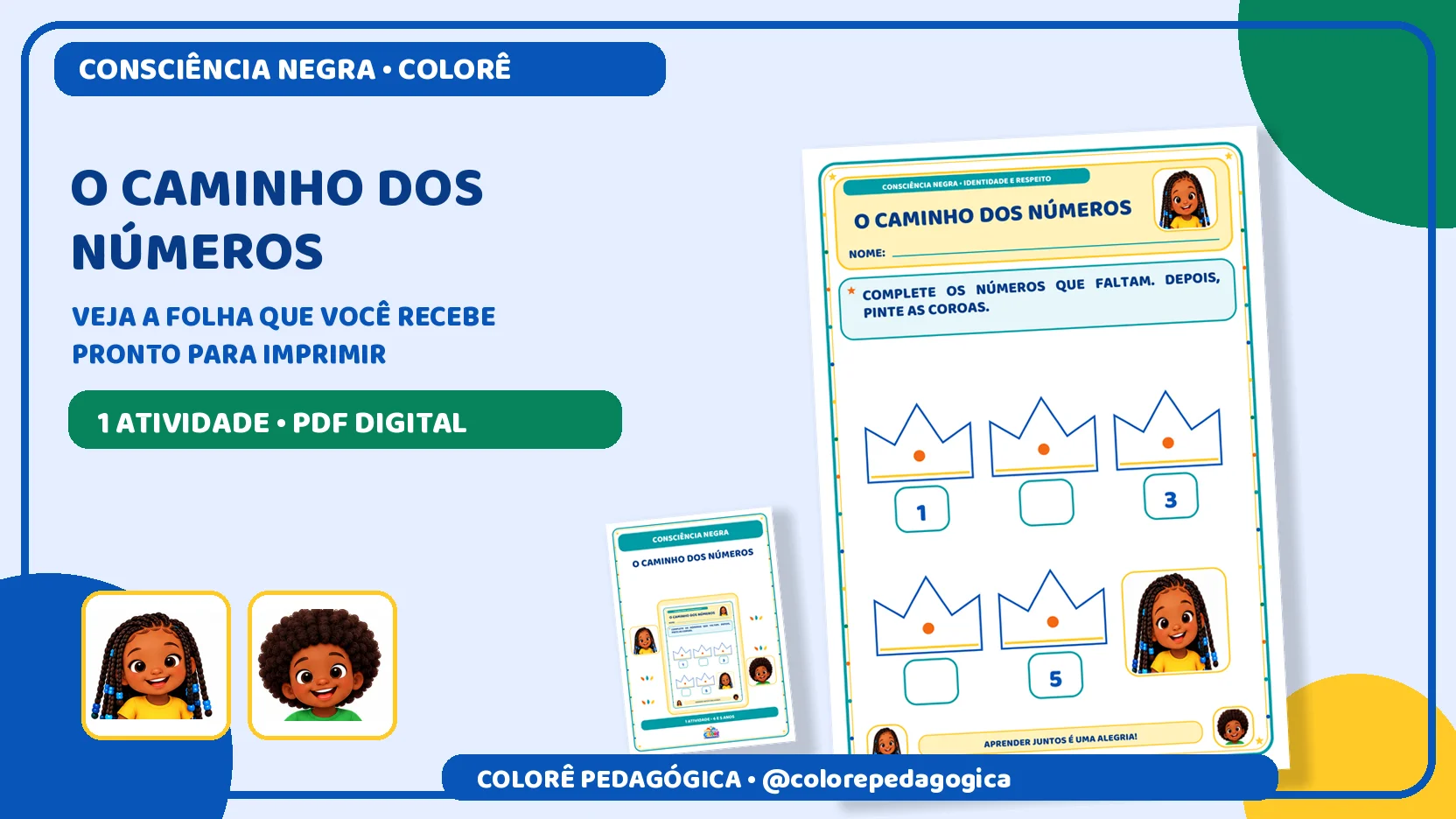 O caminho dos números | Matemática e Consciência Negra — capa do material