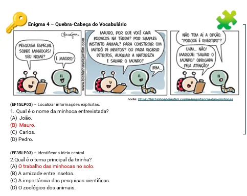 O Código Secreto: Atividade de Português para o 5º Ano com 4 Enigmas — amostra 3: Desenvolvido para o 5º ano do Ensino… O Código Secreto: Atividade de Português para o 5º Ano com 4 Enigmas — amostra 3: Desenvolvido para o 5º ano do Ensino…
