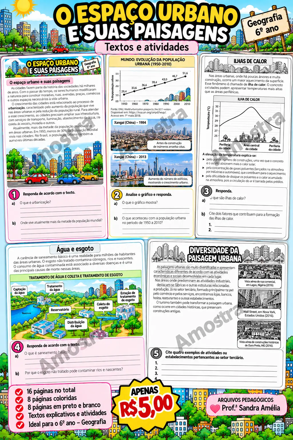 O ESPAÇO URBANO E SUAS PAISAGENS – Geografia 6° ano — capa do material