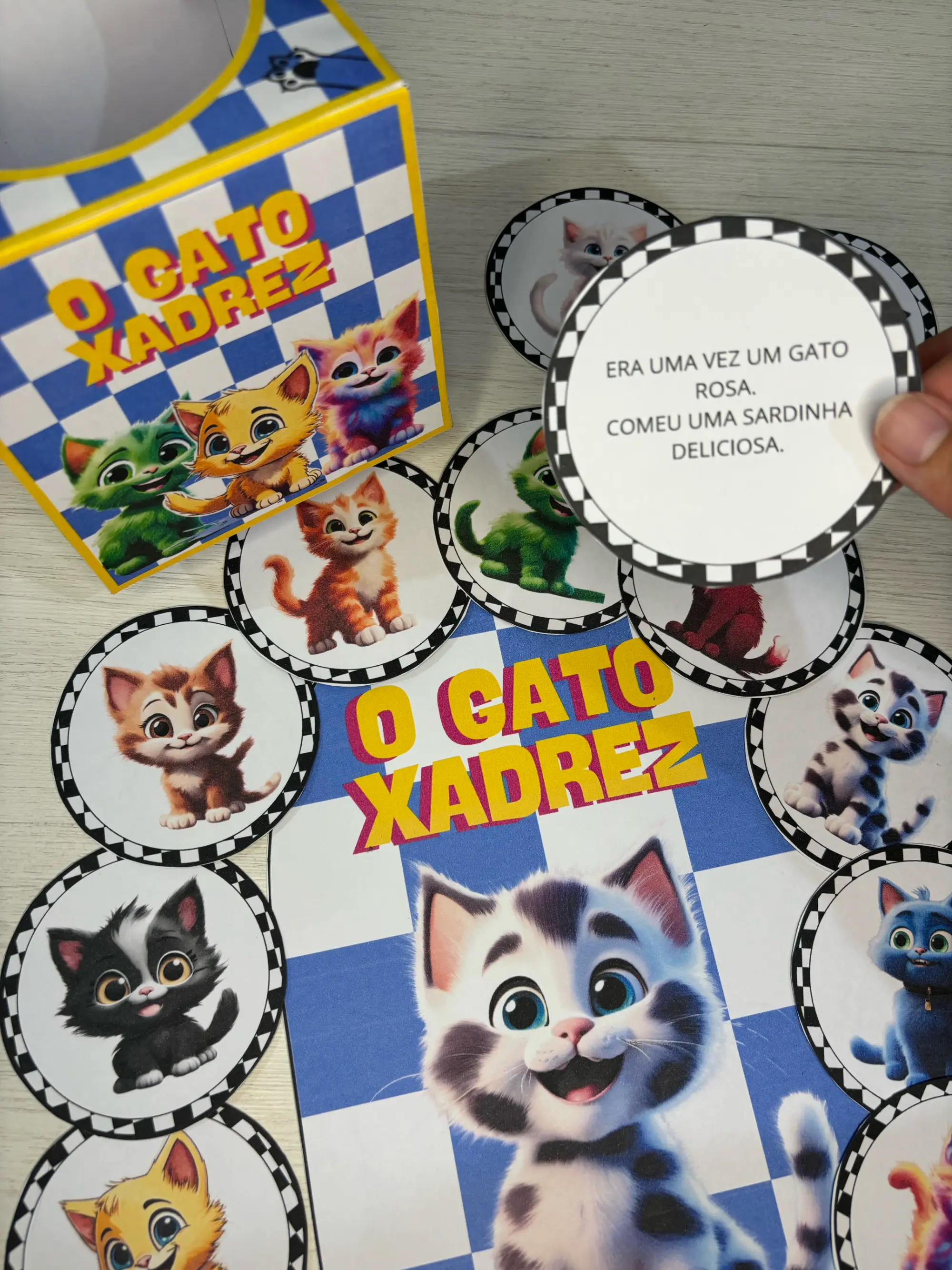 O Gato Xadrez – Kit Contação de História com Luva e Fichas — Alfabetização para Educação Infantil: Kit O Gato Xadrez com…