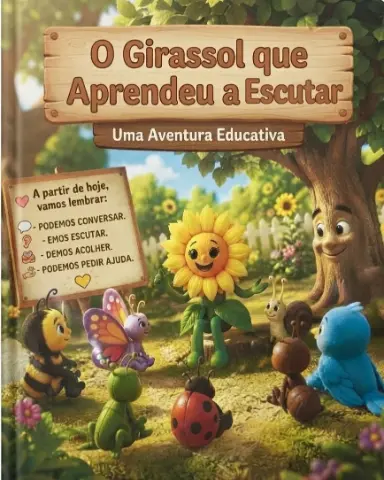 O Girassol que aprendeu a escutar - História Ilustrada — capa do material