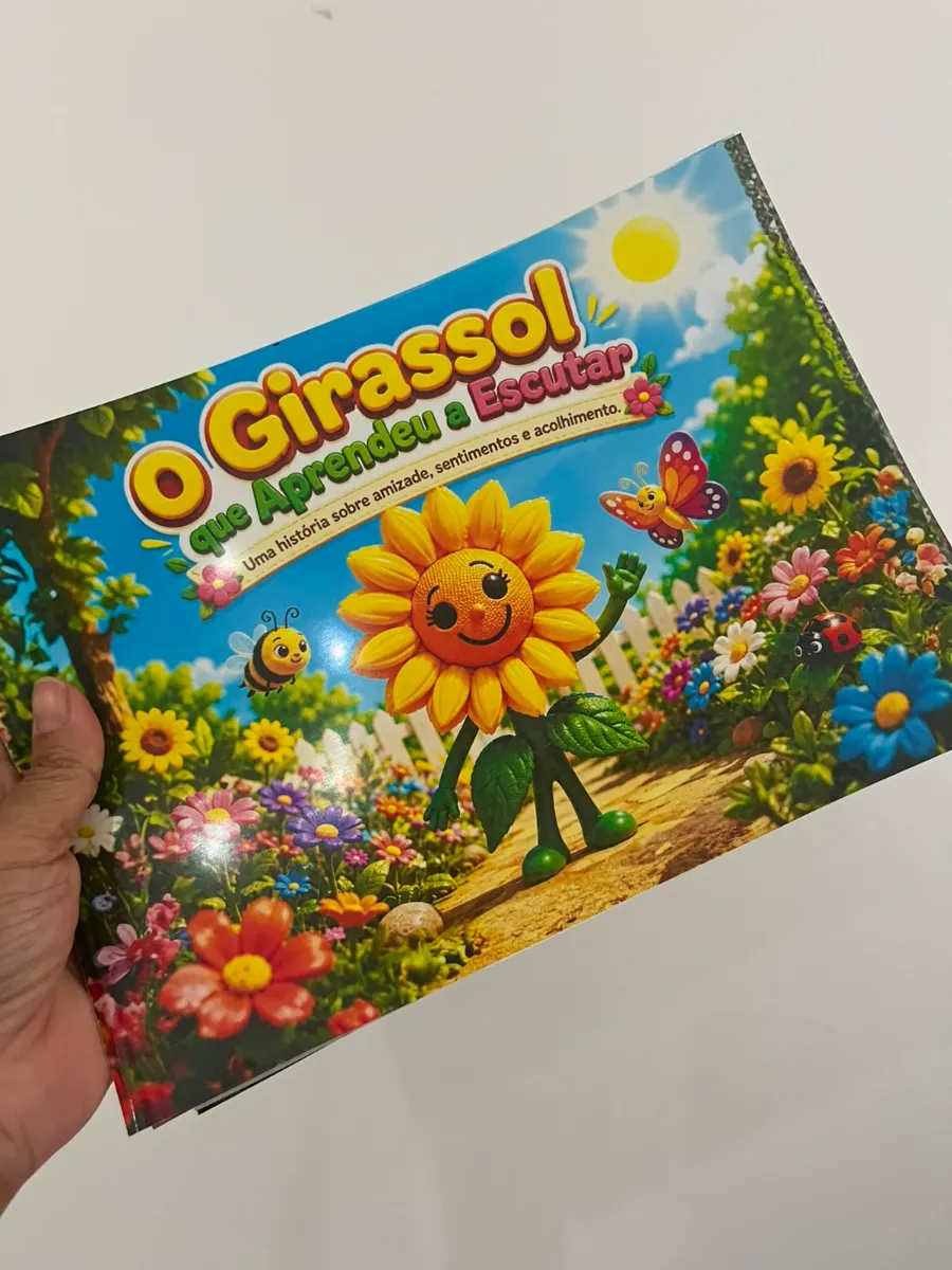 O Girassol que aprendeu a escutar - História Ilustrada — amostra 1: Uma história infantil sobre sentimentos, amizade,…