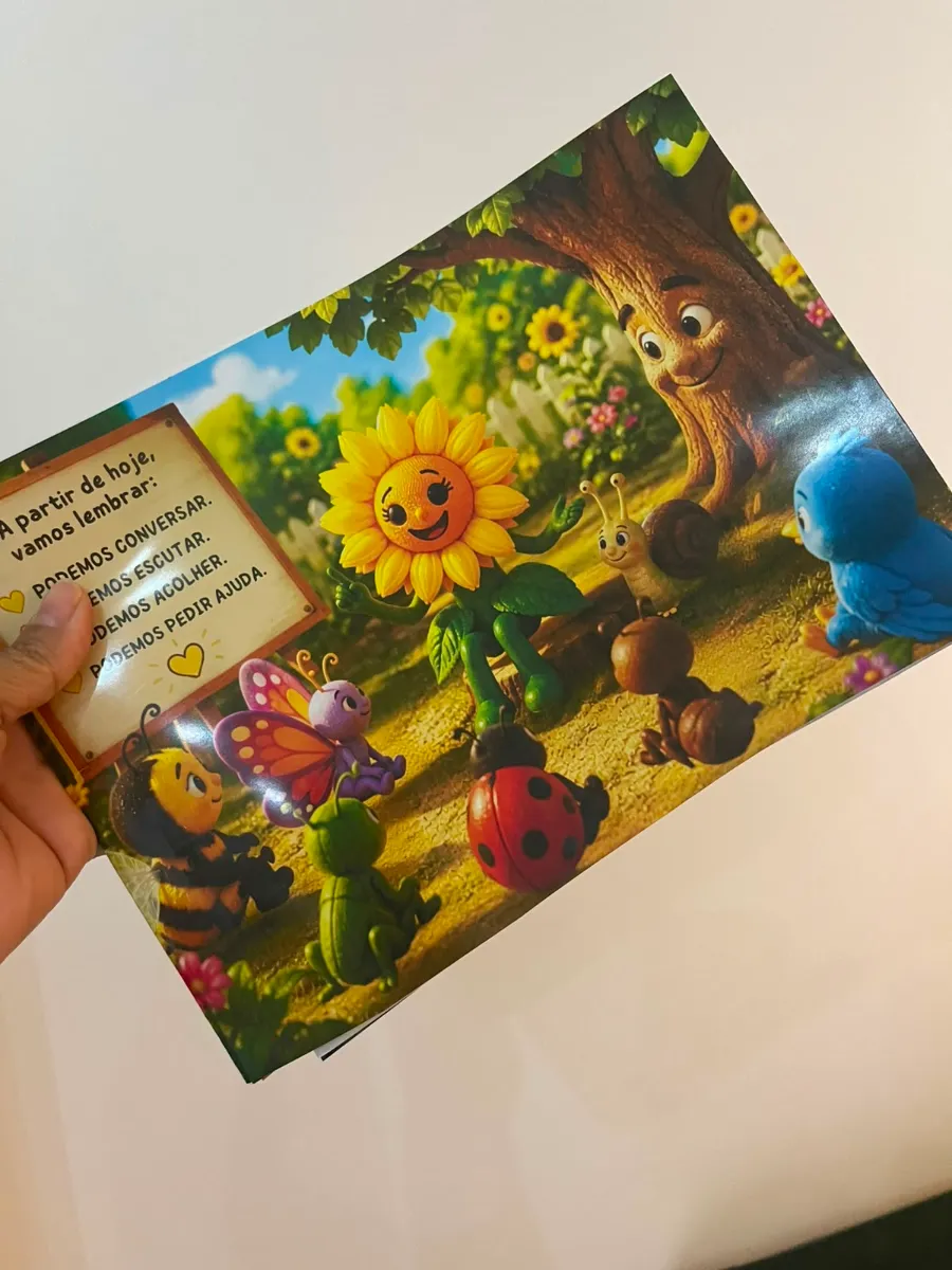 O Girassol que aprendeu a escutar - História Ilustrada — amostra 3: Uma história infantil sobre sentimentos, amizade,…