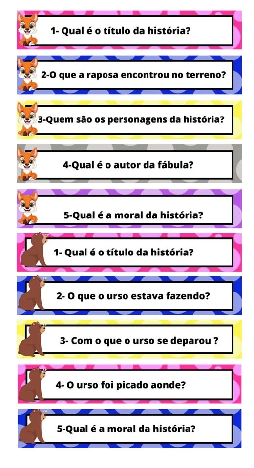 📚 O GRANDE LEITOR: INTERPRETAÇÃO DE TEXTO COM FÁBULAS- Recurso lúdico em PDF e pronto para imprimir📚 — amostra 6: ✨…
