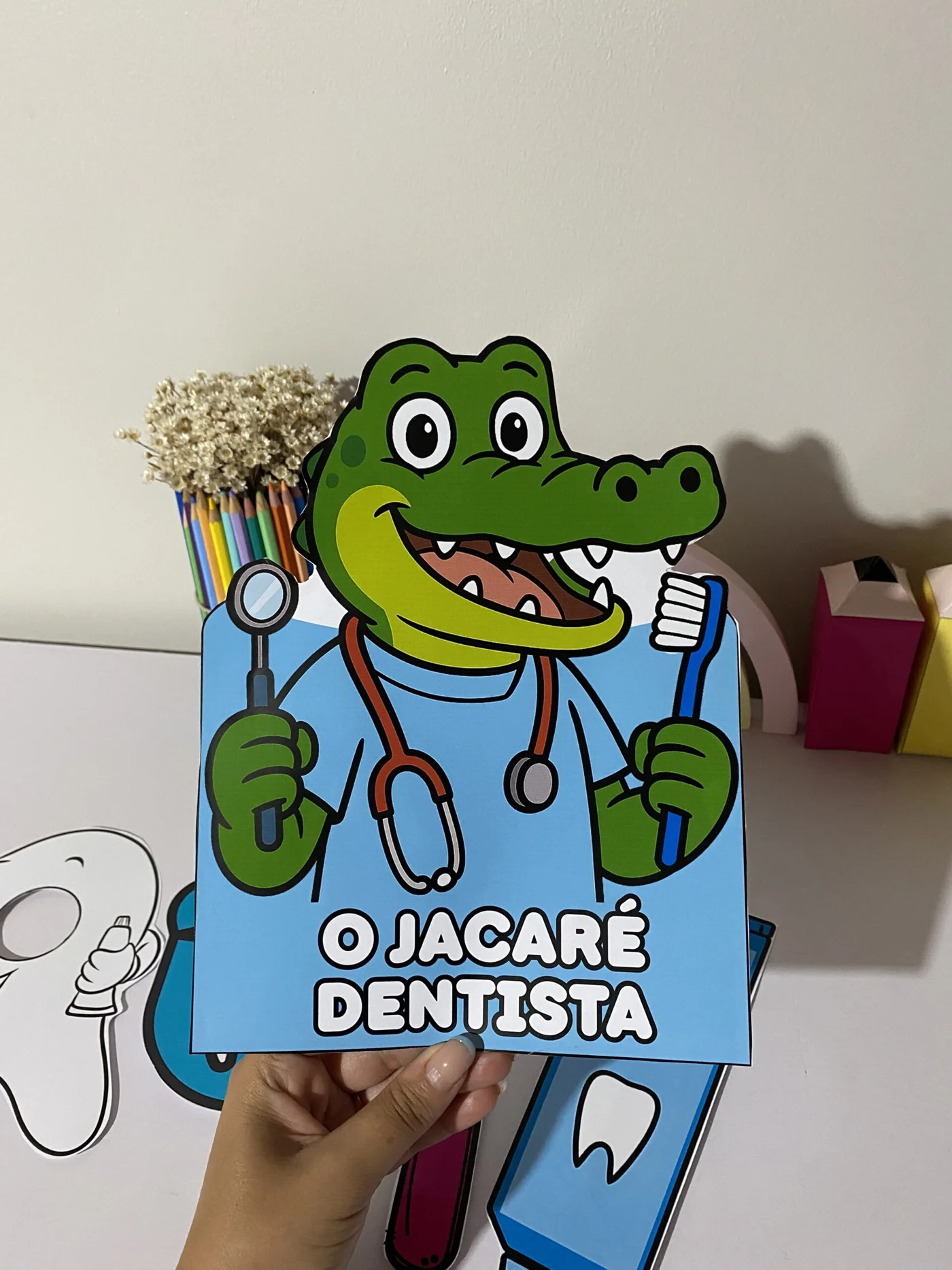 O jacaré dentista — amostra 1: 🦷🐊 O Jacaré Dentista Que tal trabalhar a importância da higiene bucal de forma lúdica e…