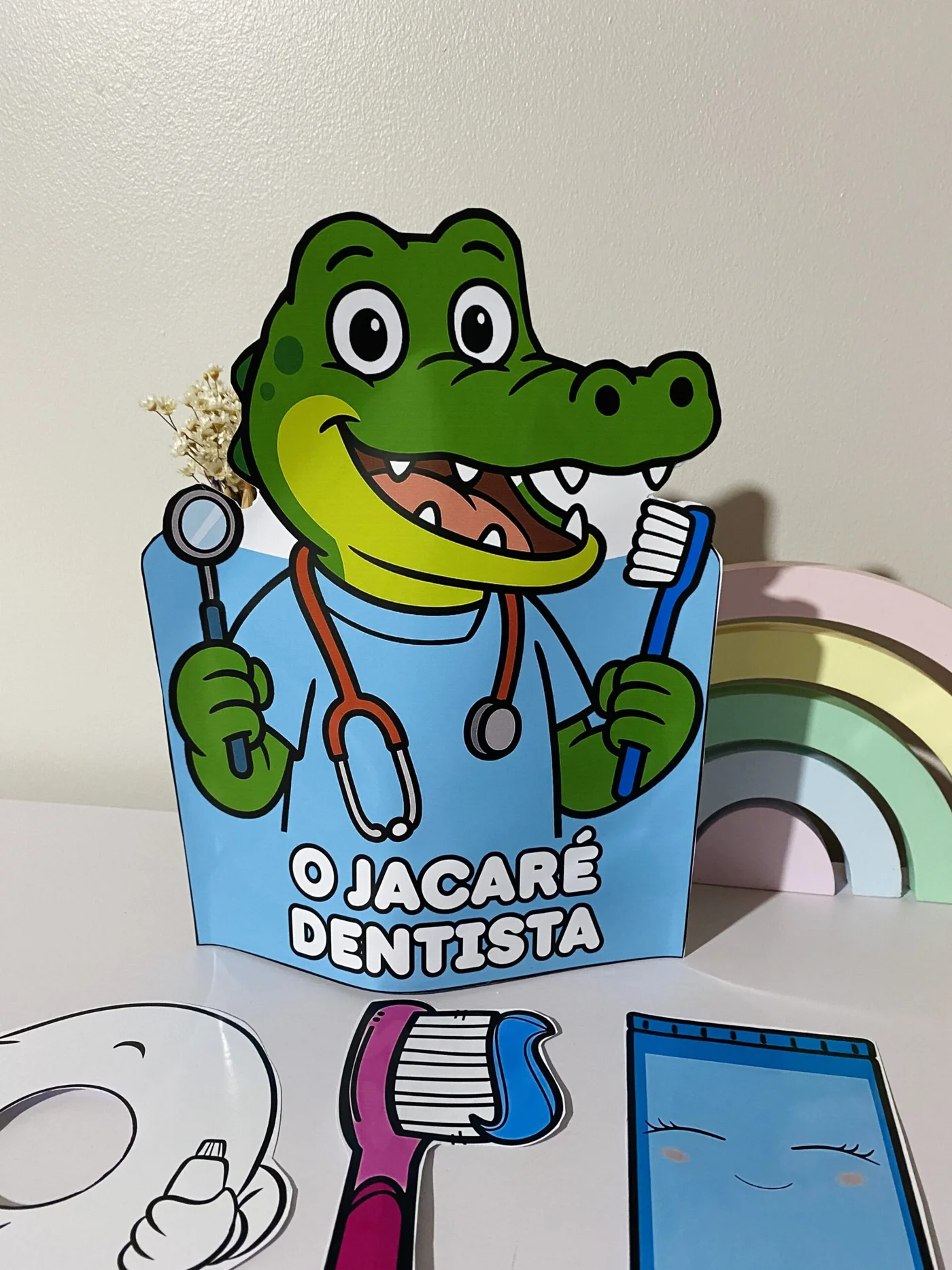 O jacaré dentista — amostra 4: 🦷🐊 O Jacaré Dentista Que tal trabalhar a importância da higiene bucal de forma lúdica e…