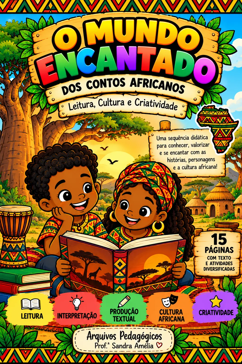 🌍📚✨ O MUNDO ENCANTADO DOS CONTOS AFRICANOS ✨📚🌍 3° e 4° anos — amostra 1: SEQUÊNCIA DIDÁTICA – 3º E 4º ANOS ✊🏿…