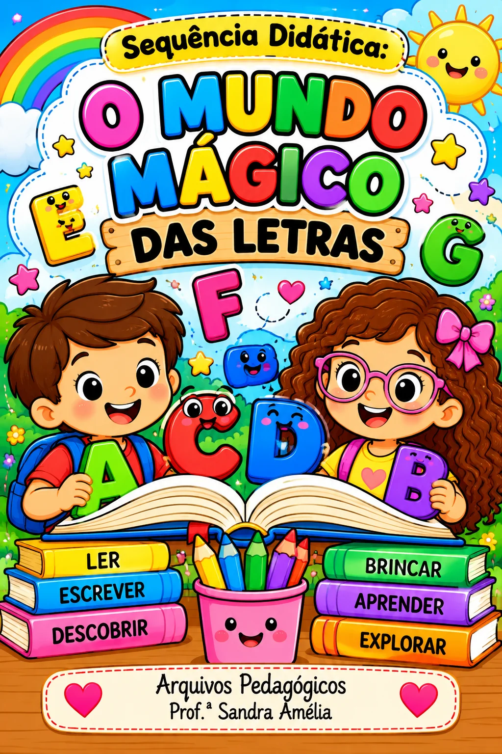 🌈🔤 O MUNDO MÁGICO DAS LETRAS 📚✨ — amostra 1: 🚨 PROFESSORA, SUA PRÓXIMA AULA DE ALFABETIZAÇÃO VAI ENCANTAR A TURMA