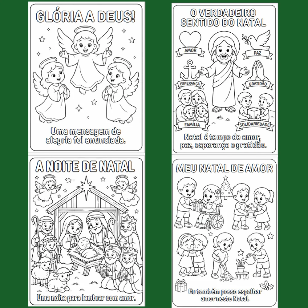 O Natal de Jesus — Livro de Colorir | Amor, Esperança e Fé — amostra 3: Livro de colorir cristão que mostra às crianças a… O Natal de Jesus — Livro de Colorir | Amor, Esperança e Fé — amostra 3: Livro de colorir cristão que mostra às crianças a…