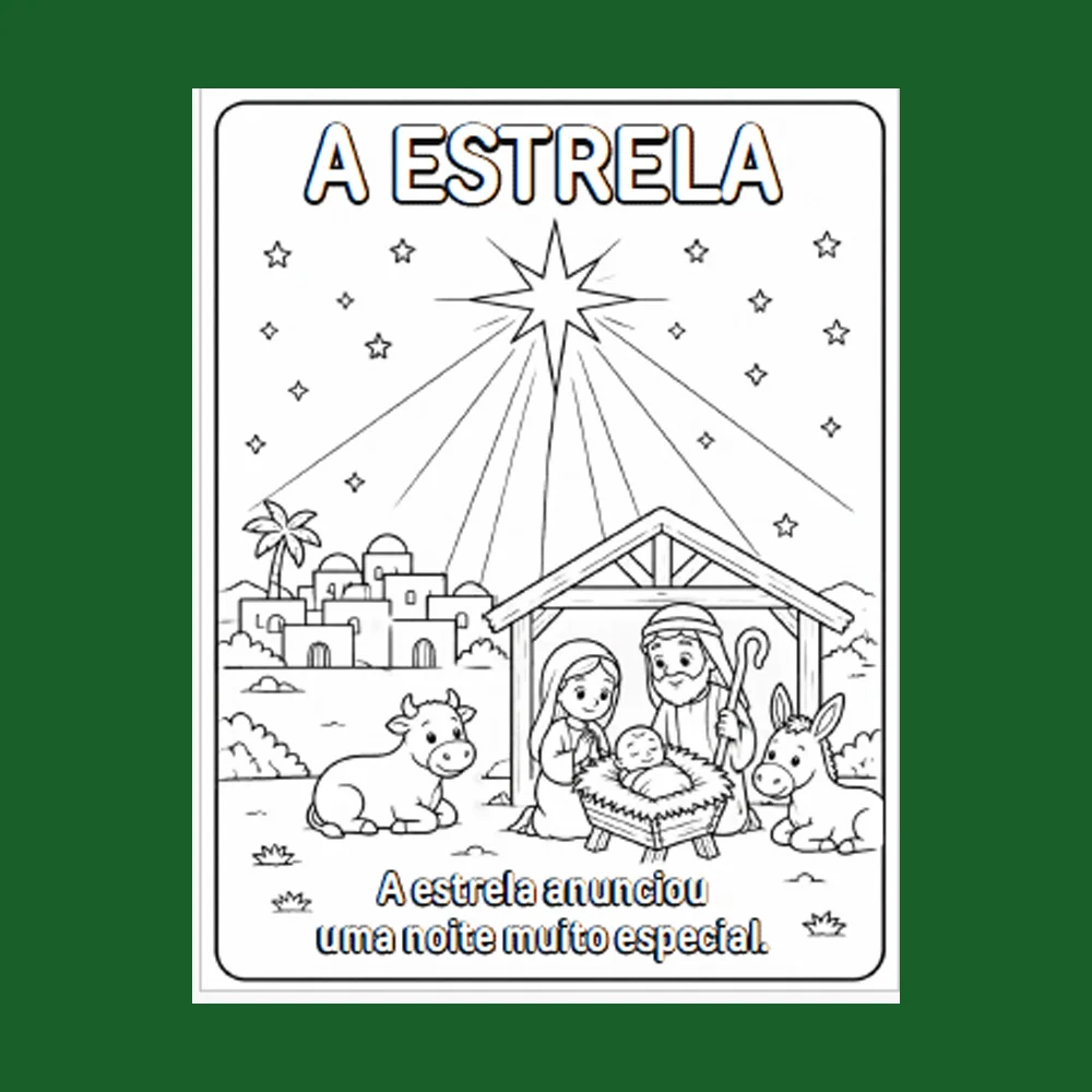 O Natal de Jesus — Livro de Colorir | Amor, Esperança e Fé — amostra 4: Livro de colorir cristão que mostra às crianças a… O Natal de Jesus — Livro de Colorir | Amor, Esperança e Fé — amostra 4: Livro de colorir cristão que mostra às crianças a…