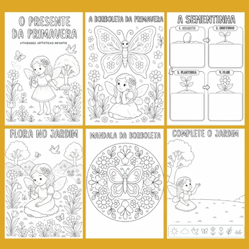O Presente da Primavera - Livro Infantil + Atividades de Arte — amostra 1: Uma delicada proposta para levar a magia da…