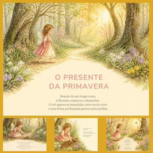 O Presente da Primavera - Livro Infantil + Atividades de Arte — Português para Educação Infantil: Um kit que une história,…