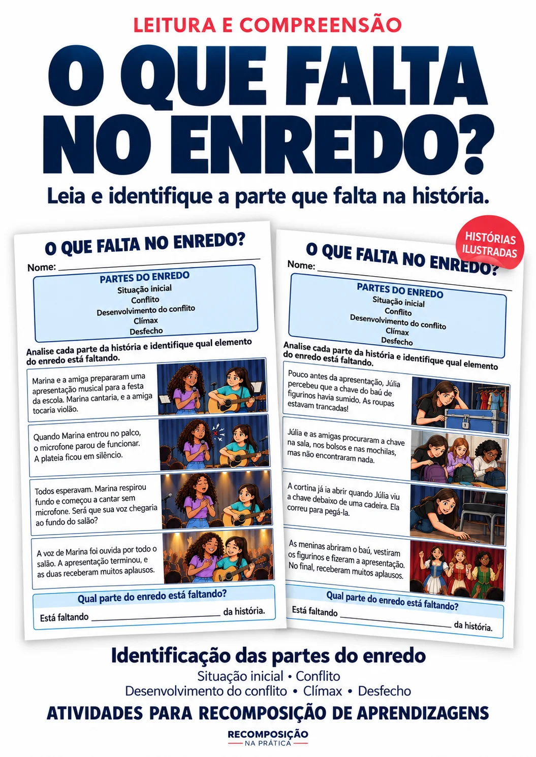 O QUE FALTA NO ENREDO? ATIVIDADE PARA 6° ANO - ELEMENTOS DE ENREDO — Português para Todas as séries: "O que falta no enredo