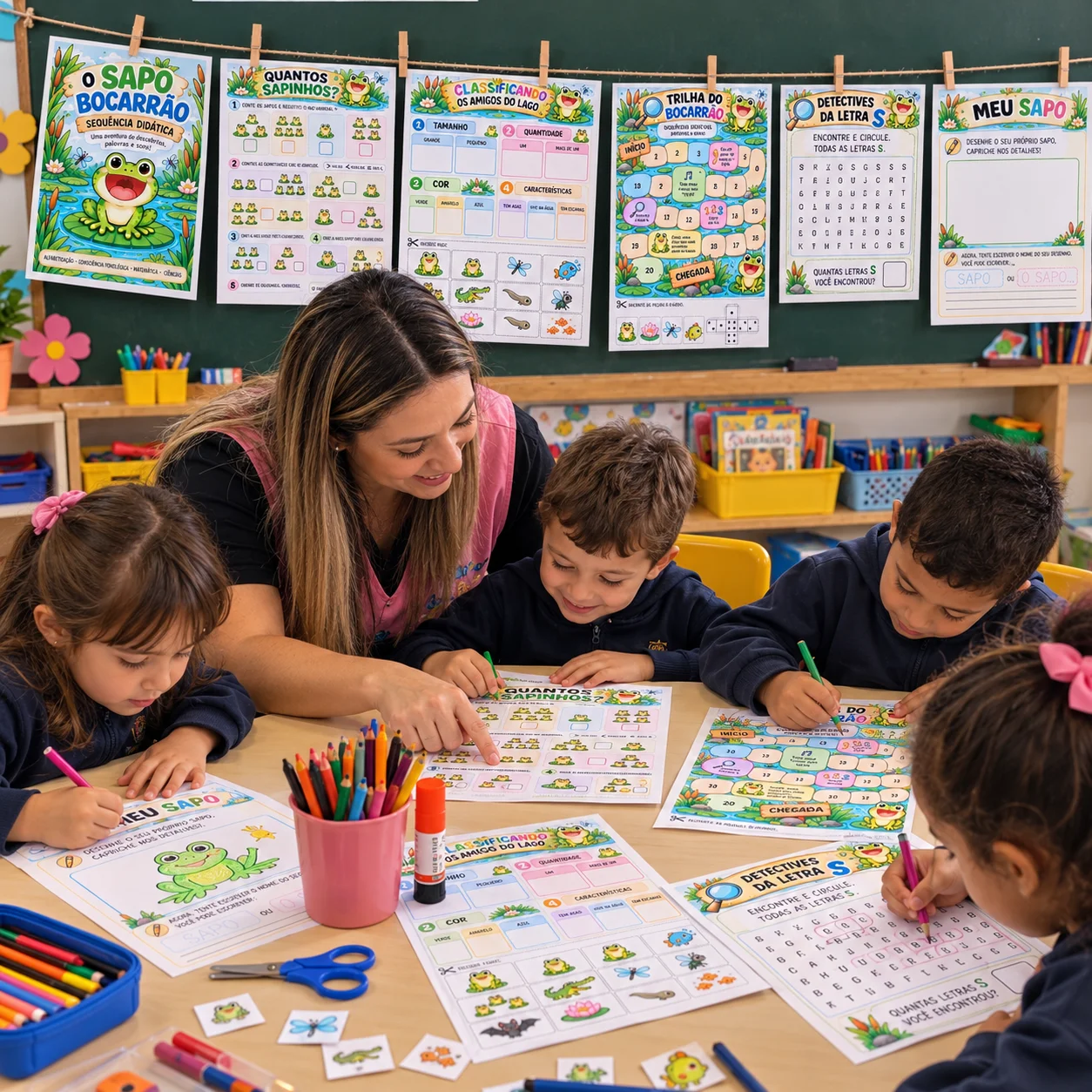O Sapo Bocarrão – Sequência Didática Alfabetização - reforço escolar — amostra 3: 📚 O material inclui: atividades de… O Sapo Bocarrão – Sequência Didática Alfabetização - reforço escolar — amostra 3: 📚 O material inclui: atividades de…