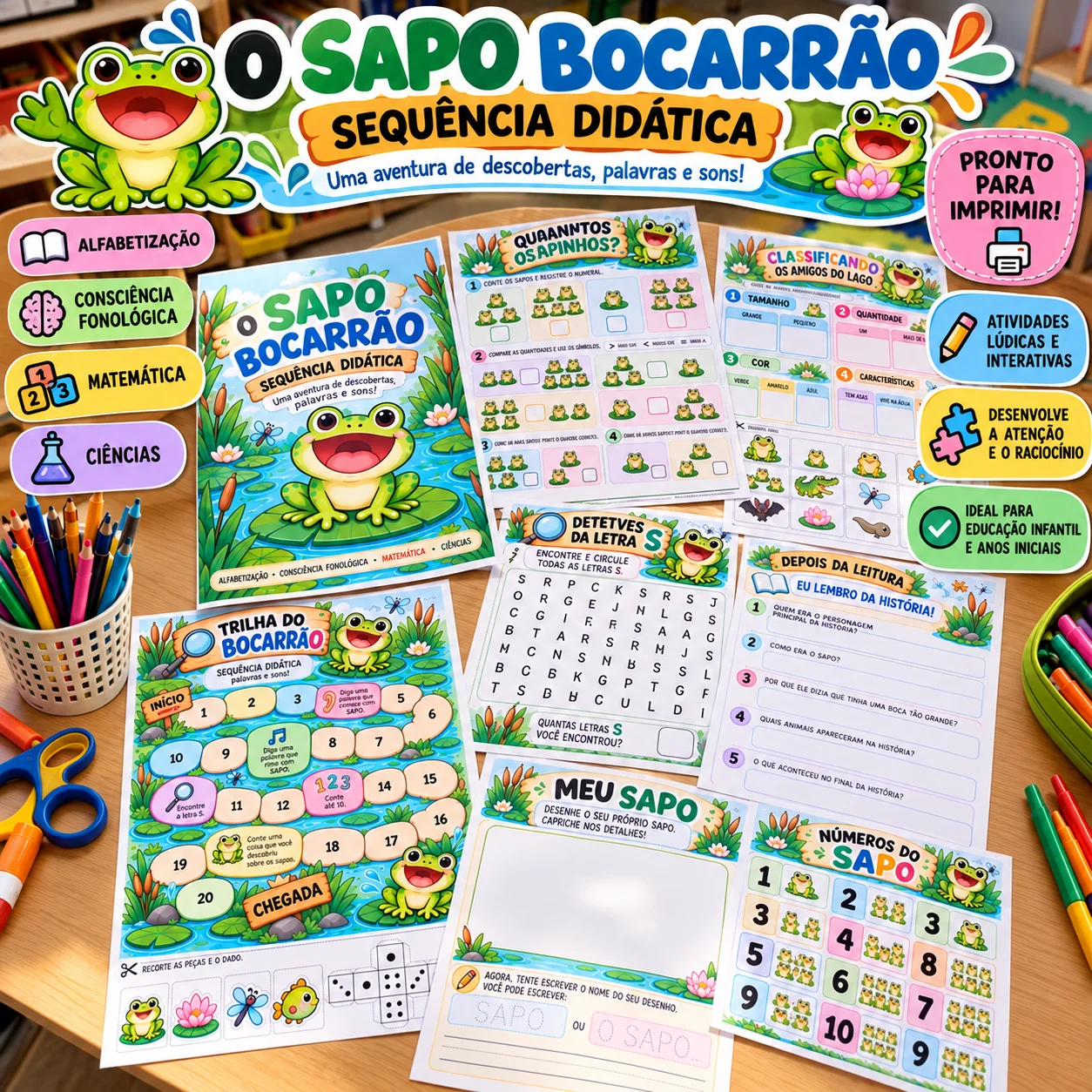 O Sapo Bocarrão – Sequência Didática Alfabetização - reforço escolar — Alfabetização para Educação Infantil: Sequência… O Sapo Bocarrão – Sequência Didática Alfabetização - reforço escolar — Alfabetização para Educação Infantil: Sequência…