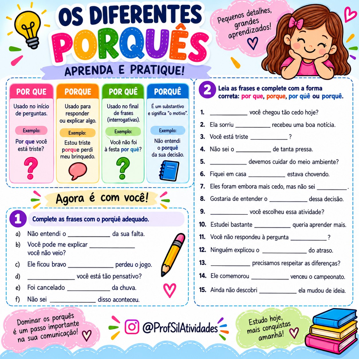 O Uso dos Diferentes Porquês em Atividades para 4º e 5º anos. — amostra 3: Material completo e prático para trabalhar o uso…