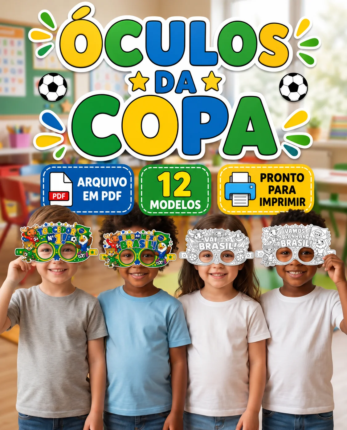 Óculos da copa 2026 – PDF para Imprimir | Educação Infantil — Alfabetização para Educação Infantil: Entre no clima da Copa…