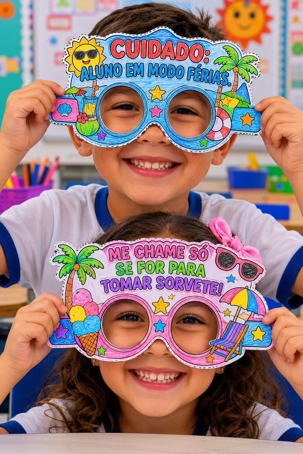 Óculos de Férias para Imprimir | Lembrancinha Escolar Educação Infantil — amostra 4: Um recurso divertido, colorido e…