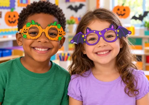 Óculos de Halloween para Imprimir – 10 Modelos Divertidos — amostra 2: Kit digital com 10 modelos de óculos de Halloween…