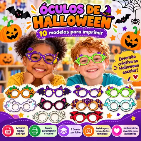 Óculos de Halloween para Imprimir – 10 Modelos Divertidos — capa do material