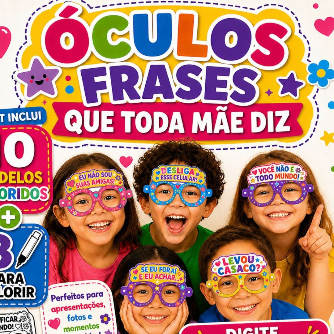 Oculos frase dia das mães – PDF para Imprimir — capa do material