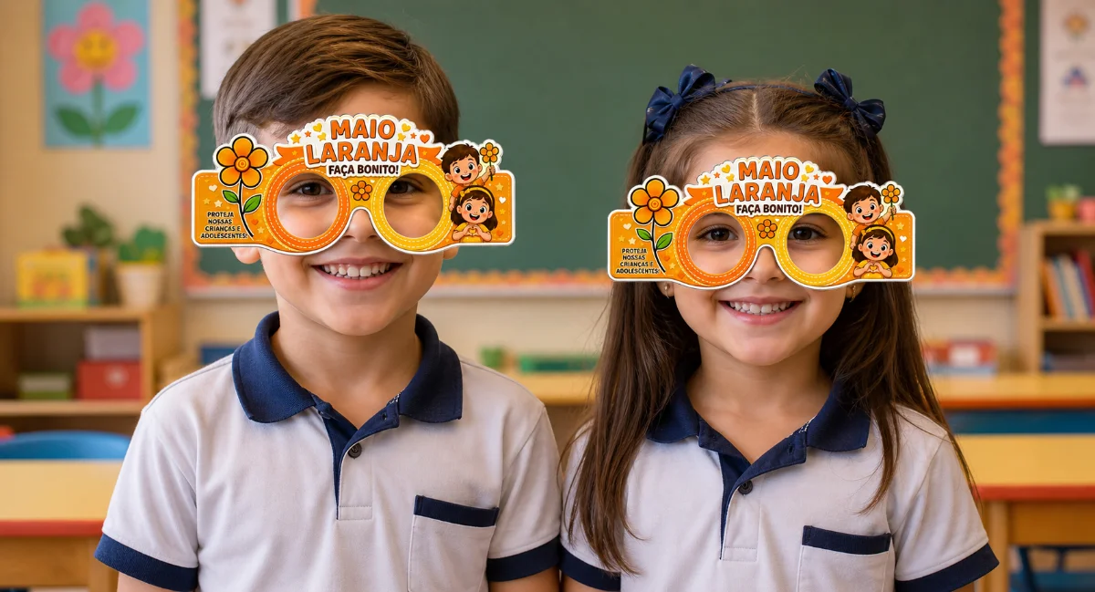 Óculos Maio Laranja – Material Pedagógico — capa do material