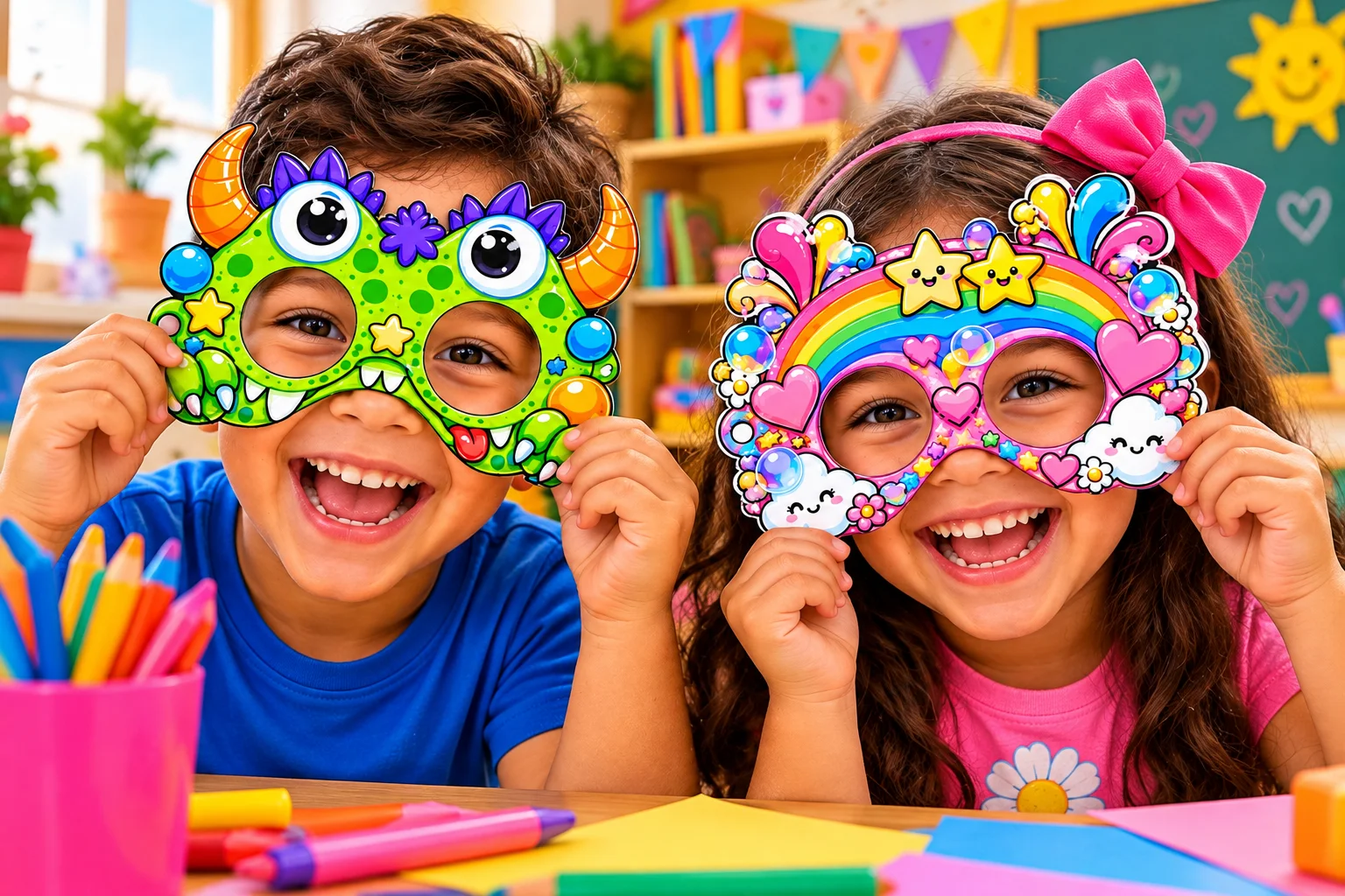 ÓCULOS MALUCOS COLORIDO – DIA DAS CRIANÇAS! — amostra 1: Prepare uma atividade superdivertida para a criançada