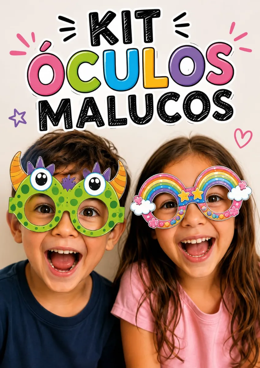 Óculos malucos — Datas comemorativas para Educação Infantil: Óculos malucos para dia das crianças