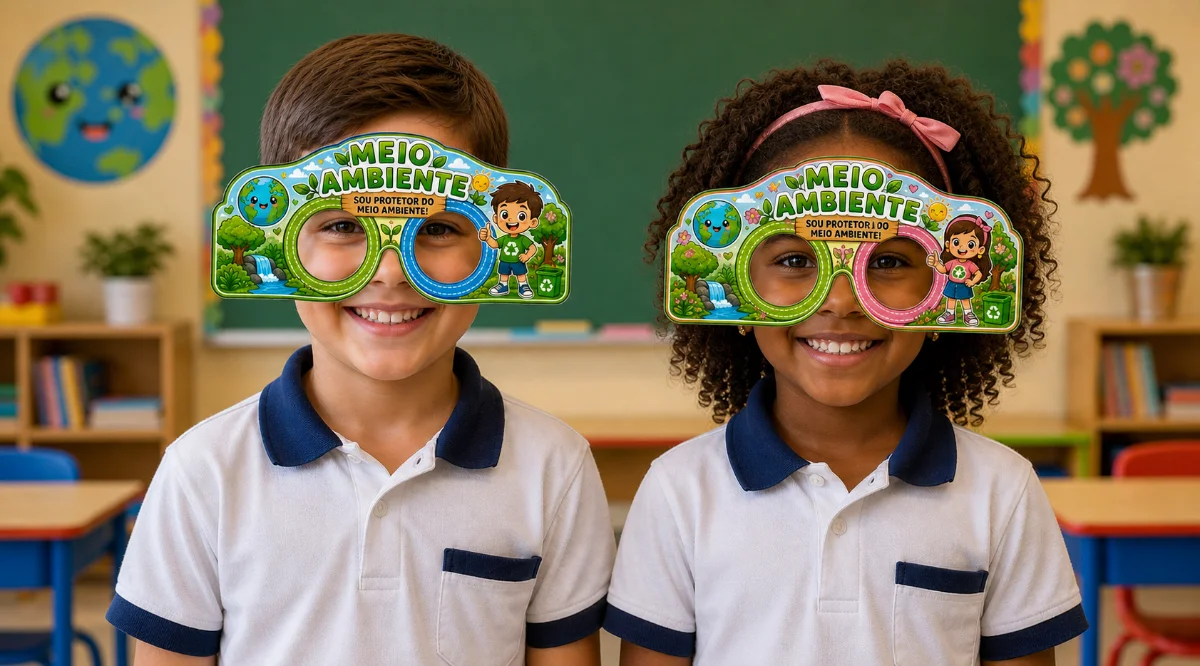 Óculos Meio Ambiente – PDF para Imprimir — amostra 1: O que vem no material