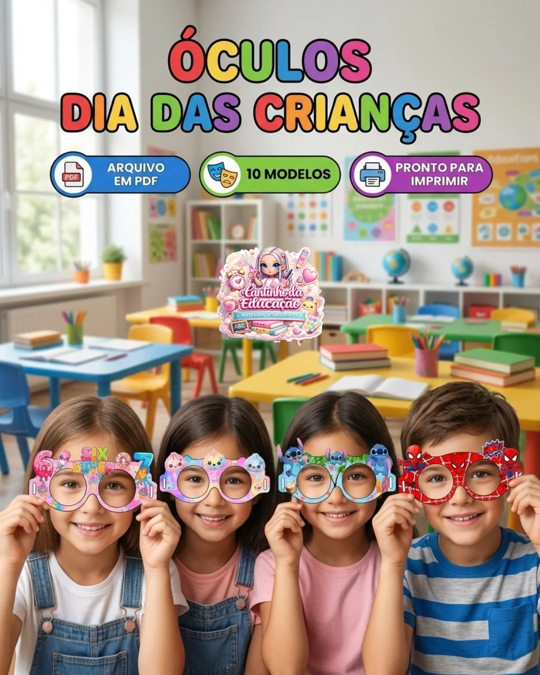 ÓCULOS PERSONALIZADOS DO DIA DAS CRIANÇAS — Datas comemorativas para Educação Infantil: Deixe a comemoração do Dia das…