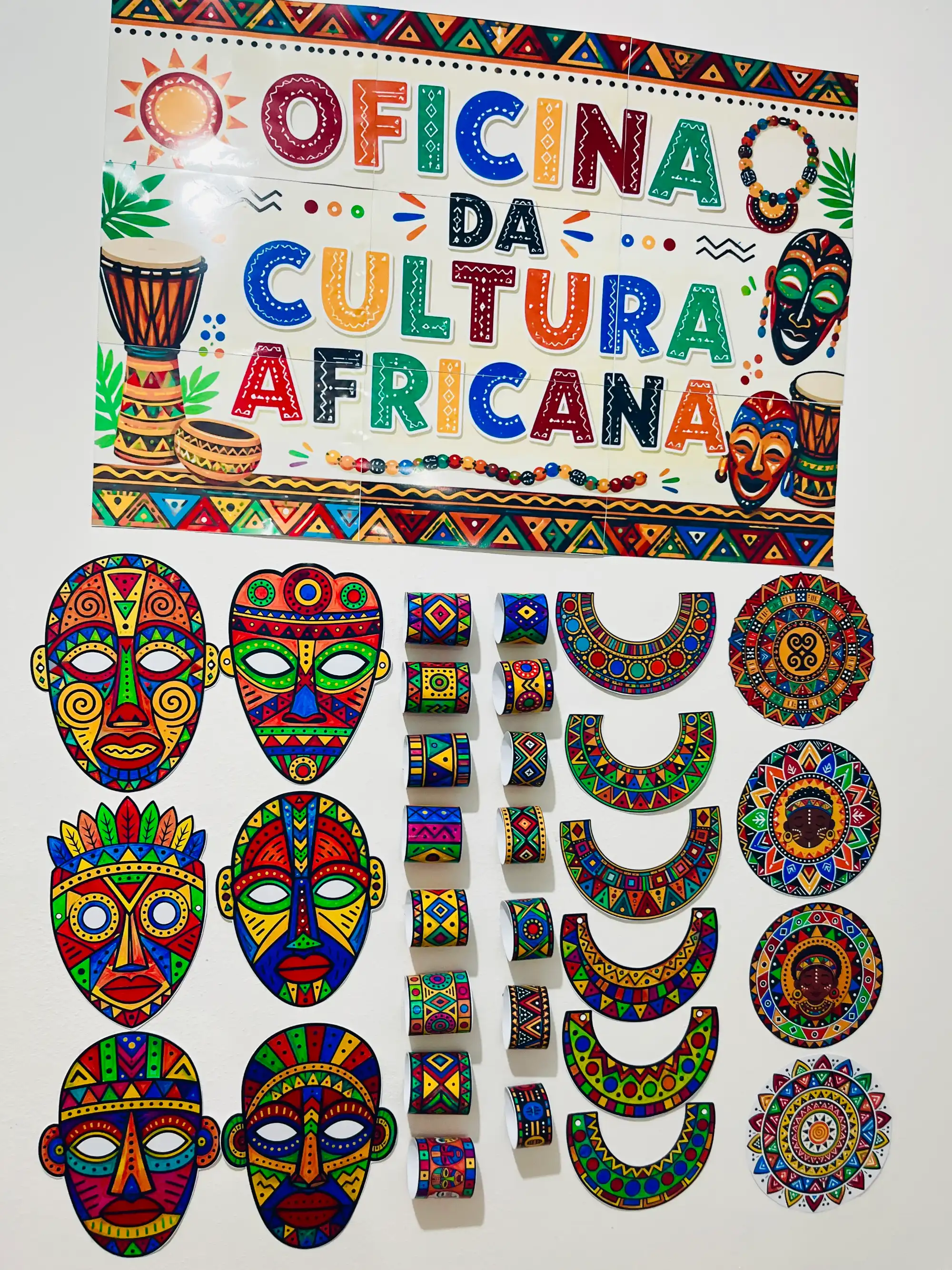 Oficina da Cultura Africana: Máscaras, Colares, Pulseiras e Mandalas — amostra 6: Oficina da Cultura Africana com máscaras,…