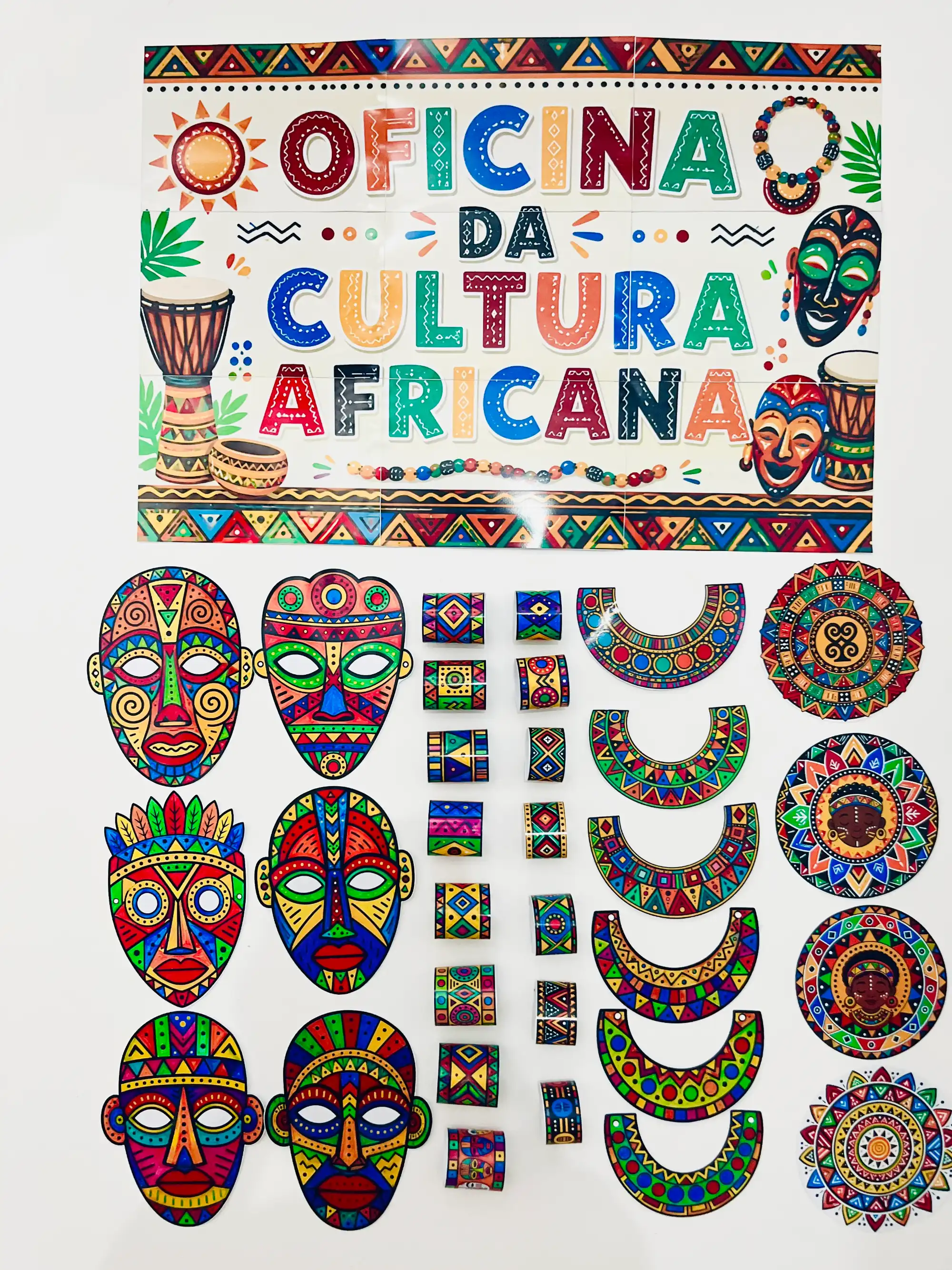 Oficina da Cultura Africana: Máscaras, Colares, Pulseiras e Mandalas — amostra 7: Oficina da Cultura Africana com máscaras,…