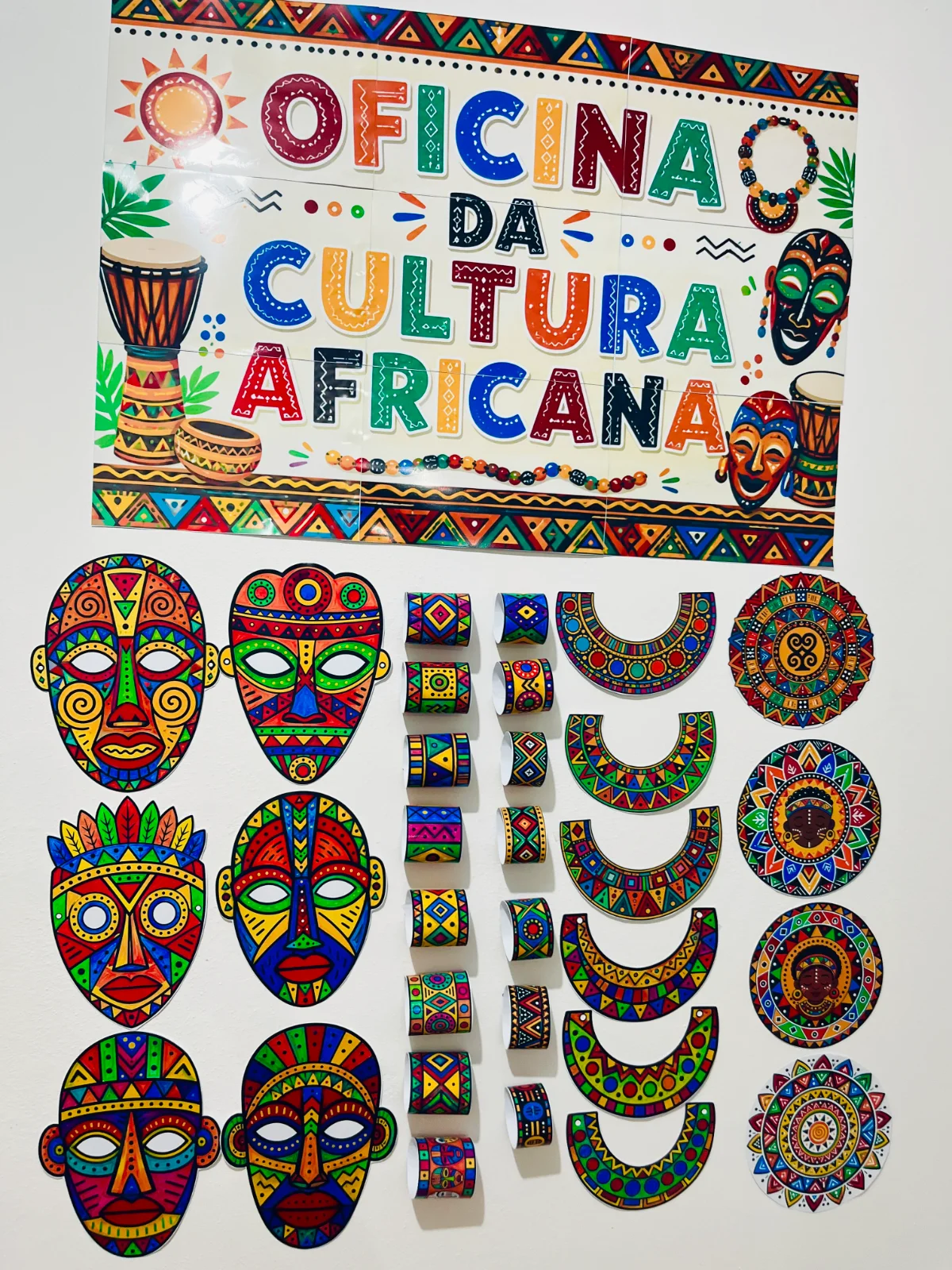 Oficina da Cultura Africana – Máscaras, Colares, Pulseiras e Mandalas — amostra 4: Um material lúdico e criativo com mais…