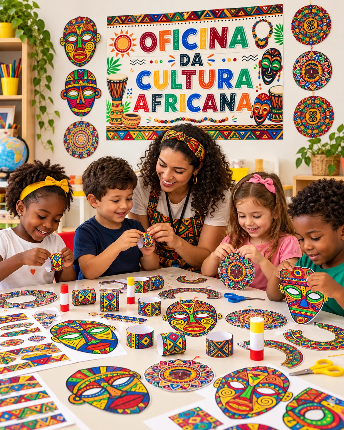 Oficina da Cultura Africana – Máscaras e Artes em PDF — amostra 6: Oficina da Cultura Africana em PDF com máscaras,…
