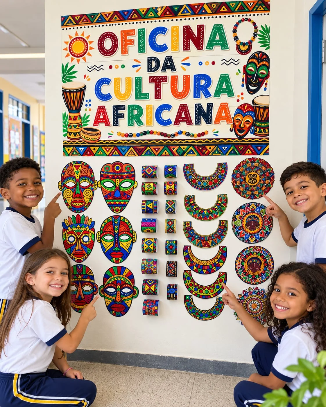 Oficina da Cultura Africana para Imprimir Máscaras, Colares e Mandalas — amostra 1: Oficina da Cultura Africana para…